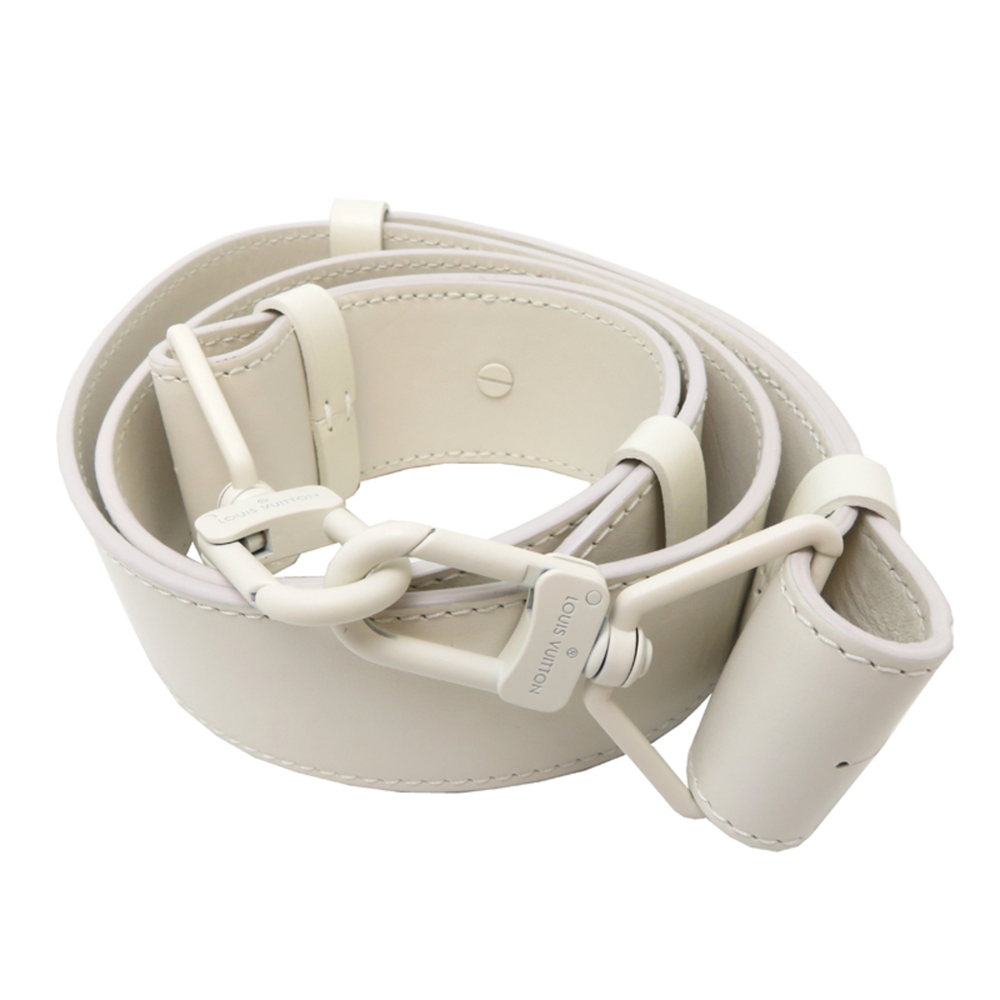 Louis Vuitton Virgil Abloh Steamer Bag, Men's, Shoulder Strap, Leather, White